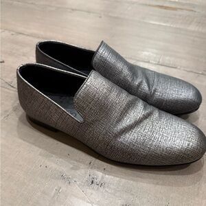 JIMMY CHOO Men's Silver Slip-On Loafers